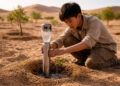 Adolescente cria água no deserto